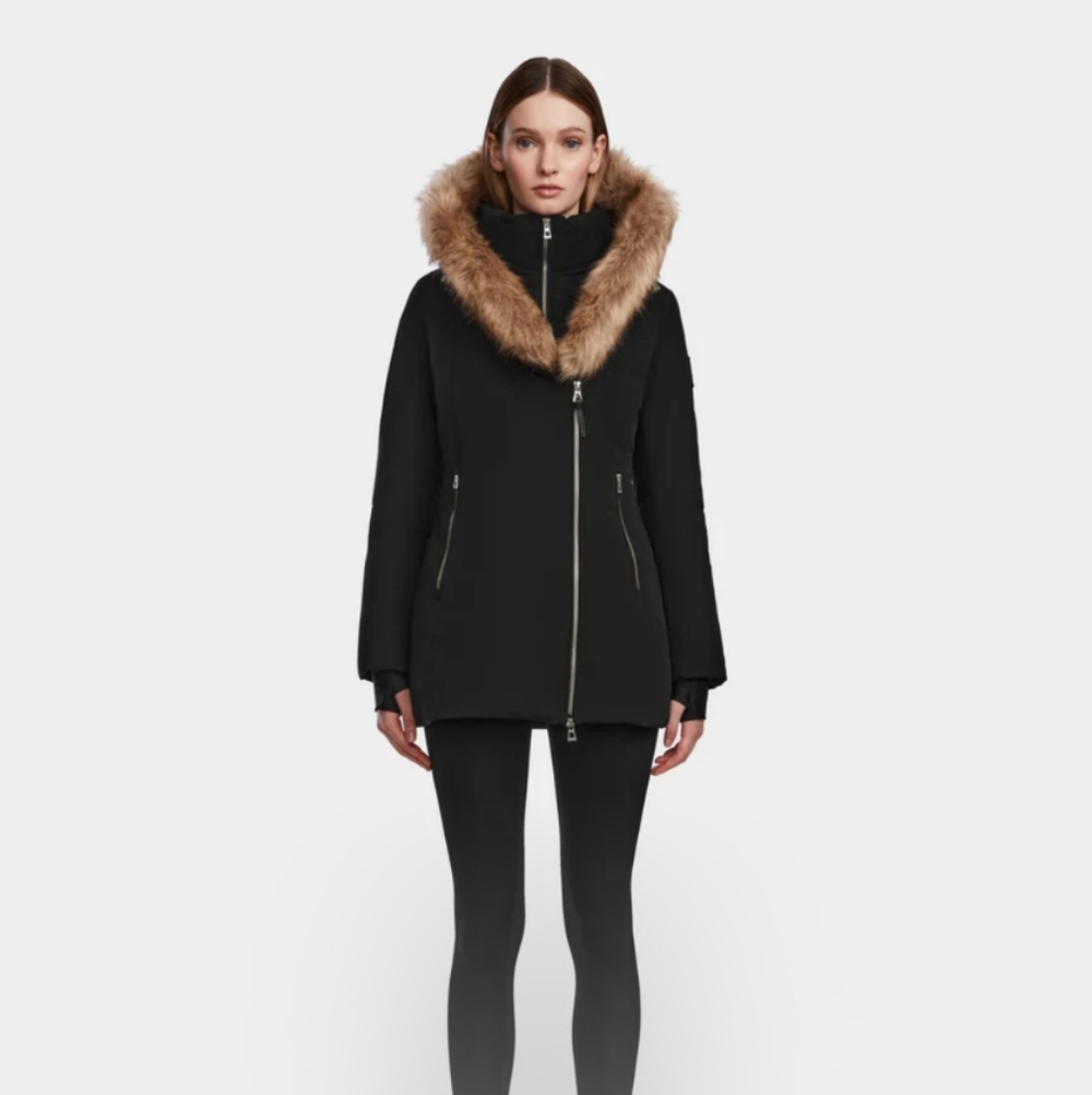 RUDSAK Atelier Noir Black Puffer Coat Knee Length
